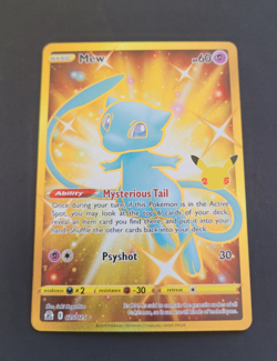 Mew 25/25 Pokemon Celebrations 25th Anniversary Gold Ultra Rare Holo Full Art NM - Image 1