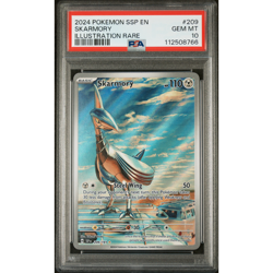 Pokemon Skarmory Illustration Rare 209/191 Surging Sparks PSA 10 Gem English IR - Image 1