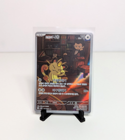 Team Rocket’s Meowth AR 109/098 SV10 Glory of Team Rocket Korean NM Pokemon - Image 1