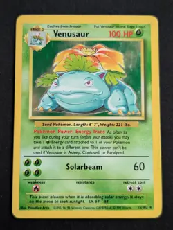 Venusaur 18/130 Holo Rare Base Set Pokemon WOTC Vintage HP/MP - Image 1