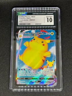 Surfing Pikachu VMAX 009/025 Holo Full Art - 2021 Pokemon Celebrations - CGC 10 - Image 1