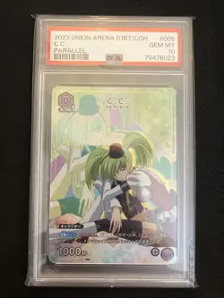 PSA 10 C.C. Parallel UA01BT/CGH-1-005 Union Arena Code Geass GEM MINT JP - Image 1