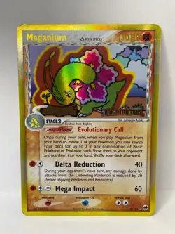 Pokemon TGC EX Dragon Frontiers Meganium 4/101 Rever Holo Rare HP - Image 1