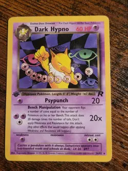 Pokemon 1st Edition Dark Hypno 26/82 Team Rocket MP HP - Image 1