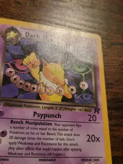 Pokemon 1st Edition Dark Hypno 26/82 Team Rocket MP HP - Image 2