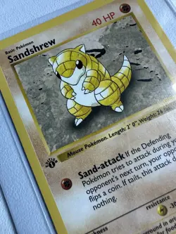 Sandshrew 1st Edition Base Set 62/102 WOTC Pokemon 1999 NM - Image 2