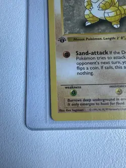 Sandshrew 1st Edition Base Set 62/102 WOTC Pokemon 1999 NM - Image 3