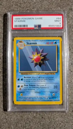 1999 POKEMON GAME 64 STARMIE MINT PSA 9 - Image 1
