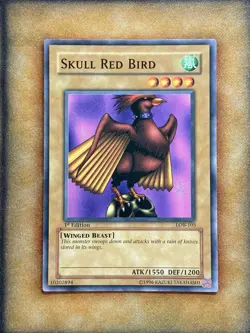 Yugioh Skull Red Bird LOB-105 Common 1st Ed North American NM - Image 1