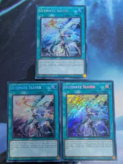 YuGiOh! Ultimate Slayer RA02-EN070 Secret Rare x 3 PLAYSET 1st Ed - Image 1