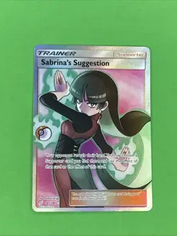 Pokemon Team Up Sabrina's Suggestion Ultra Rare Full Art SM Holo Card 181/181 - Image 1