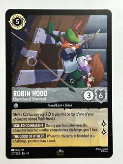Robin Hood - Champion of Sherwood Fabled 177/204 NM Lorcana Card - Image 1