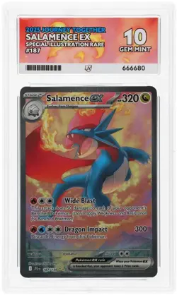 Pokemon TCG Salamence EX Full Art Card Journey Together 187/159 - ACE 10 - Image 1