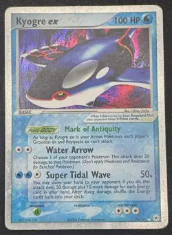 Pokemon Kyogre EX Holo Card - TCG Hidden Legends - 94/101 HP (Damaged) - Image 1