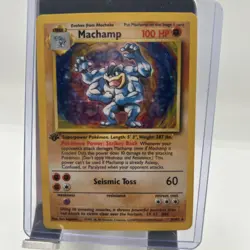 Machamp 8/102 Pokemon Card 1st Edition Base Set Holo WOTC 1999 HP Rare - Image 1