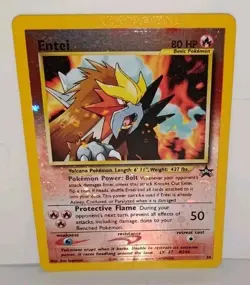 Pokemon Entei Black Star Promo Card #34 SEALED Movie Promo NEW Neo - Image 4