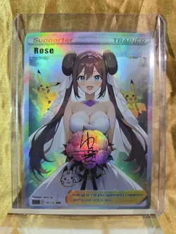 ROSA Pokemon Trainer Waifu Goddess Card CUSTOM MADE - Image 2
