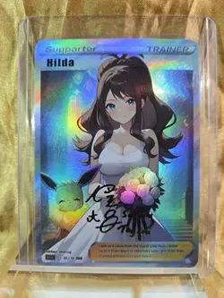 HILDA Pokemon Trainer Waifu Goddess Card CUSTOM MADE - Image 1