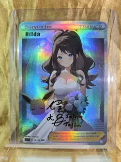 HILDA Pokemon Trainer Waifu Goddess Card CUSTOM MADE - Image 2