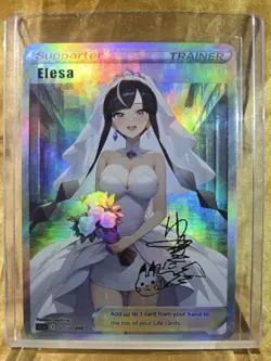 ELESA Pokemon Trainer Waifu Goddess Card CUSTOM MADE - Image 1