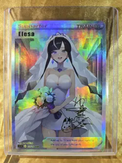 ELESA Pokemon Trainer Waifu Goddess Card CUSTOM MADE - Image 2