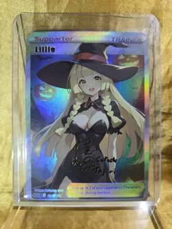 LILLIE Pokemon Trainer Waifu Goddess Card CUSTOM MADE - Image 2