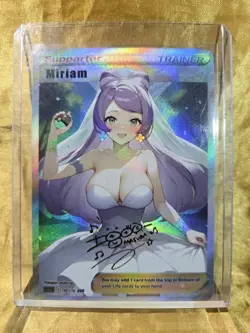 MIRIAM Pokemon Trainer Waifu Goddess Card CUSTOM MADE - Image 1