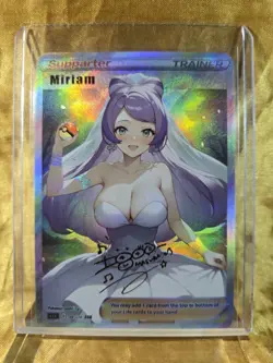 MIRIAM Pokemon Trainer Waifu Goddess Card CUSTOM MADE - Image 2