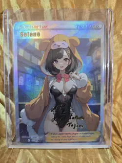 SELENE Pokemon Waifu Goddess Card CUSTOM MADE - Image 1