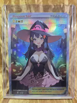 Dawn POKEMON Anime Waifu Goddess Card CUSTOM MADE - Image 1