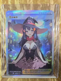 Dawn POKEMON Anime Waifu Goddess Card CUSTOM MADE - Image 2