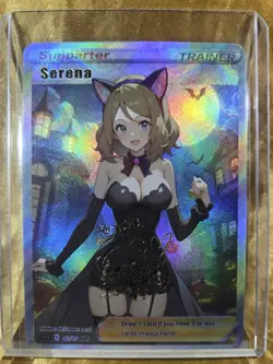 SERENA Pokemon Waifu Goddess Card CUSTOM MADE - Image 1