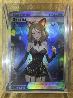 SERENA Pokemon Waifu Goddess Card CUSTOM MADE - Image 2
