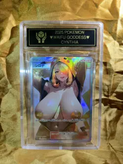 CYNTHIA Pokemon Waifu Goddess CUSTOM CARD - Image 2
