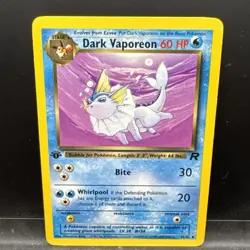 Pokemon Team Rocket Non-Holo 1st Edition Dark Vaporeon, Card #45/82 - Image 1