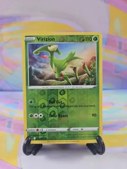 Pokemon TCG Fusion Strike Card | Virizion Reverse Holo 015/264 Rare - Image 1