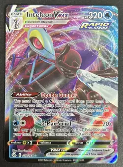 Inteleon VMAX 079/264 Fusion Strike Ultra Rare Holo Pokemon TCG Card NM - Image 1