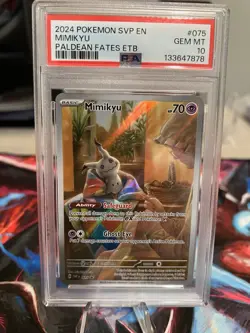 1x - Mimikyu 075 Sv: Scarlet & Violet Promo Cards Holo PSA 10 ?? - Image 3