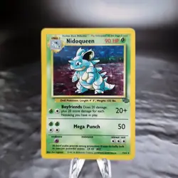 Nidoqueen 7/64 Jungle Holo Rare Unlimited Pokemon Card WOTC MP Creased ? - Image 1