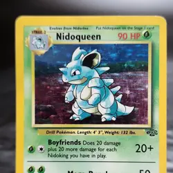 Nidoqueen 7/64 Jungle Holo Rare Unlimited Pokemon Card WOTC MP Creased ? - Image 2