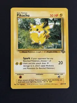 Pokemon Card Pikachu Jungle 60/64 WOTC Card Unlimited NM - Image 1