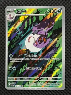 Pokemon Cards Arbok 176/162 Temporal Forces Illustration Rare NM - Image 1
