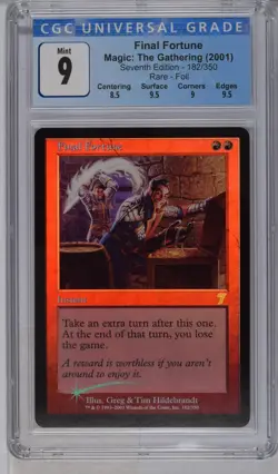 FINAL FORTUNE 7th Edition Foil Rare CGC 9 Mint MTG [Nostalgium] - Image 1