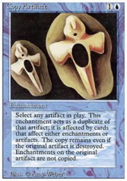 1x Copy Artifact Heavy Play, English 3rd Edition Revised MTG Magic - Image 1