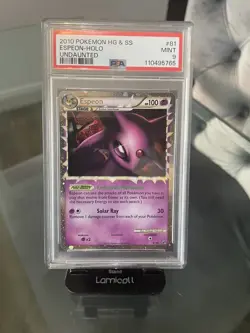 2010 Pokemon HeartGold SoulSilver Undaunted #81 Espeon Holo PSA 9 - Image 3