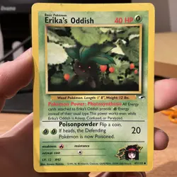 Pokemon TCG Erika's Oddish Gym Heroes 47/132 Regular Unlimited Uncommon LP - Image 1