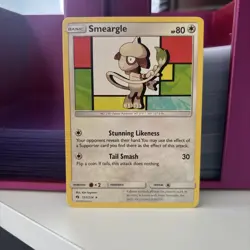 Pokemon TCG Lost Thunder Smeargle Non Holo Rare 157/214 - Image 1