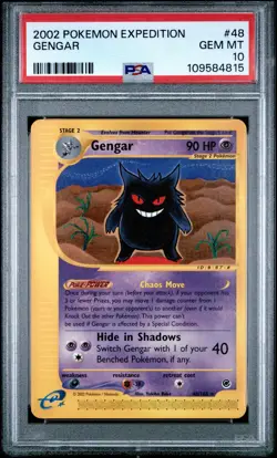 Pokemon TCG Gengar 48/165 Expedition Non-Holo Rare WOTC 2002 PSA 10 GEM MINT 💎 - Image 1