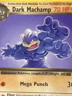Dark Machamp 27/82 Pokemon TCG Team Rocket 1st Edition Regular Vintage 2000 WOTC - Image 2