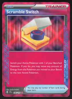 Scramble Switch 186/191 ACE SPEC Rare Pokemon TCG SV08: Surging Sparks NM - Image 1